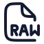 Raw icon with stroke rounded style