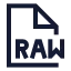 Raw icon with stroke sharp style