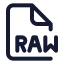 Raw icon with stroke standard style