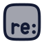 Re icon with duotone rounded style
