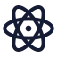 React icon with solid standard style