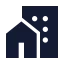 Realestate icon with solid sharp style