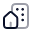 Realestate icon with twotone rounded style