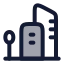 Realestate icon with duotone rounded style