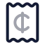 Receiptcent icon with twotone rounded style