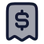 Receiptdollar icon with duotone rounded style