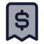 Receiptdollar icon with duotone standard style