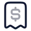 Receiptdollar icon with twotone rounded style