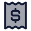 Receipt icon with duotone standard style