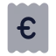 Receipteuro icon with bulk rounded style