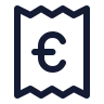 Receipt Euro icon preview