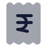 Receipt Indian Rupee icon preview