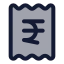 Receiptindianrupee icon with duotone rounded style