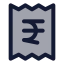 Receiptindianrupee icon with duotone standard style