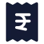 Receiptindianrupee icon with solid standard style