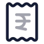 Receiptindianrupee icon with twotone rounded style
