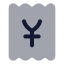 Receiptjapaneseyen icon with bulk rounded style
