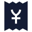 Receiptjapaneseyen icon with solid sharp style