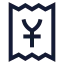 Receiptjapaneseyen icon with stroke sharp style