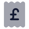 Receipt Pound Sterling icon preview