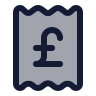 Receipt Pound Sterling icon preview