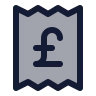 Receipt Pound Sterling icon preview