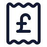 Receipt Pound Sterling icon preview