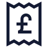 Receipt Pound Sterling icon preview