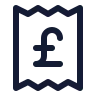 Receipt Pound Sterling icon preview