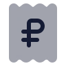 Receipt Russian Ruble icon preview
