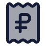Receipt Russian Ruble icon preview