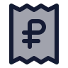 Receipt Russian Ruble icon preview