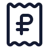 Receipt Russian Ruble icon preview