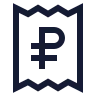 Receipt Russian Ruble icon preview
