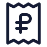 Receipt Russian Ruble icon preview
