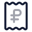 Receiptrussianruble icon with twotone rounded style