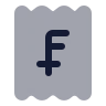 Receipt Swiss Franc icon preview