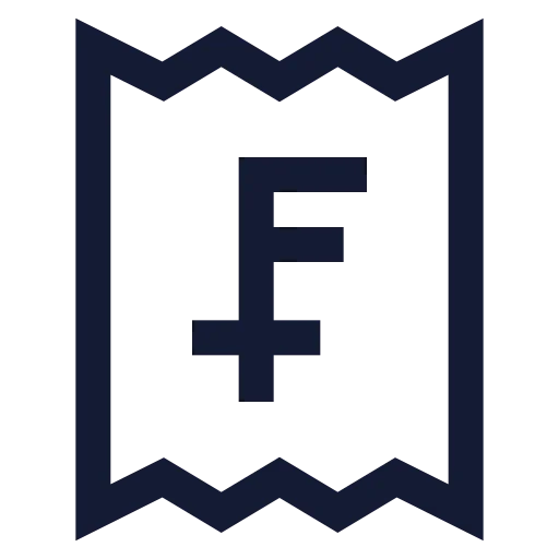 Receipt Swiss Franc Icon in Stroke Sharp style