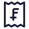 Receipt Swiss Franc icon preview