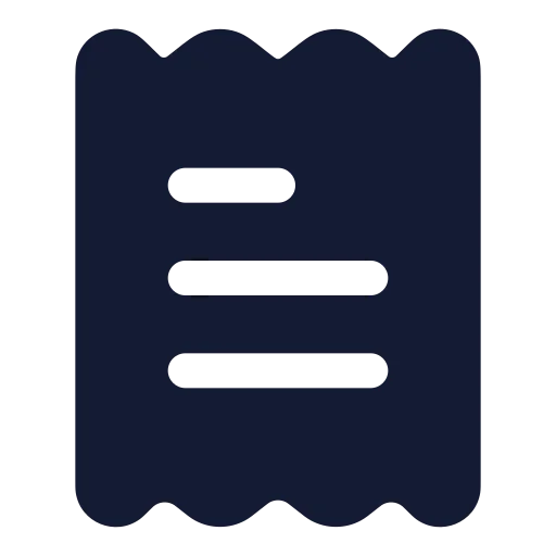 Receipt Text Icon in Solid Rounded style