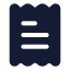 Receipttext icon with solid rounded style