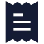 Receipttext icon with solid sharp style