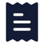 Receipttext icon with solid standard style