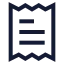 Receipttext icon with stroke sharp style