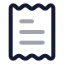 Receipttext icon with twotone rounded style