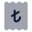 Receiptturkishlira icon with bulk rounded style