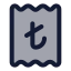Receiptturkishlira icon with duotone rounded style