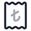 Receiptturkishlira icon with twotone rounded style
