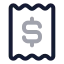 Receipt icon with twotone rounded style