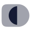 Rectanglecircle icon with bulk rounded style